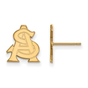 14k Yellow Gold Arizona State University Small Post Earrings