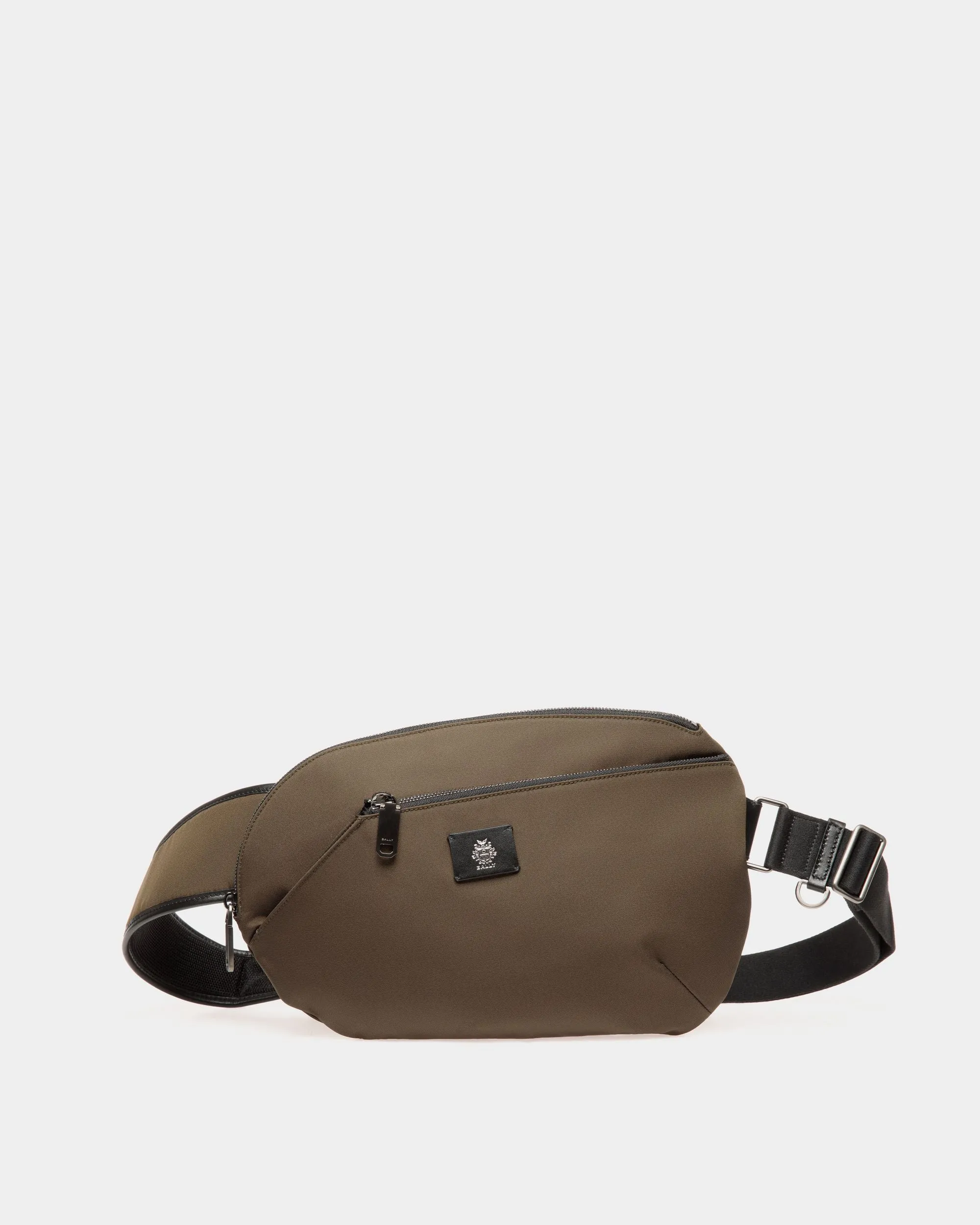 Adrien Brody Travel Collection Crossbody In Military Green Nylon 