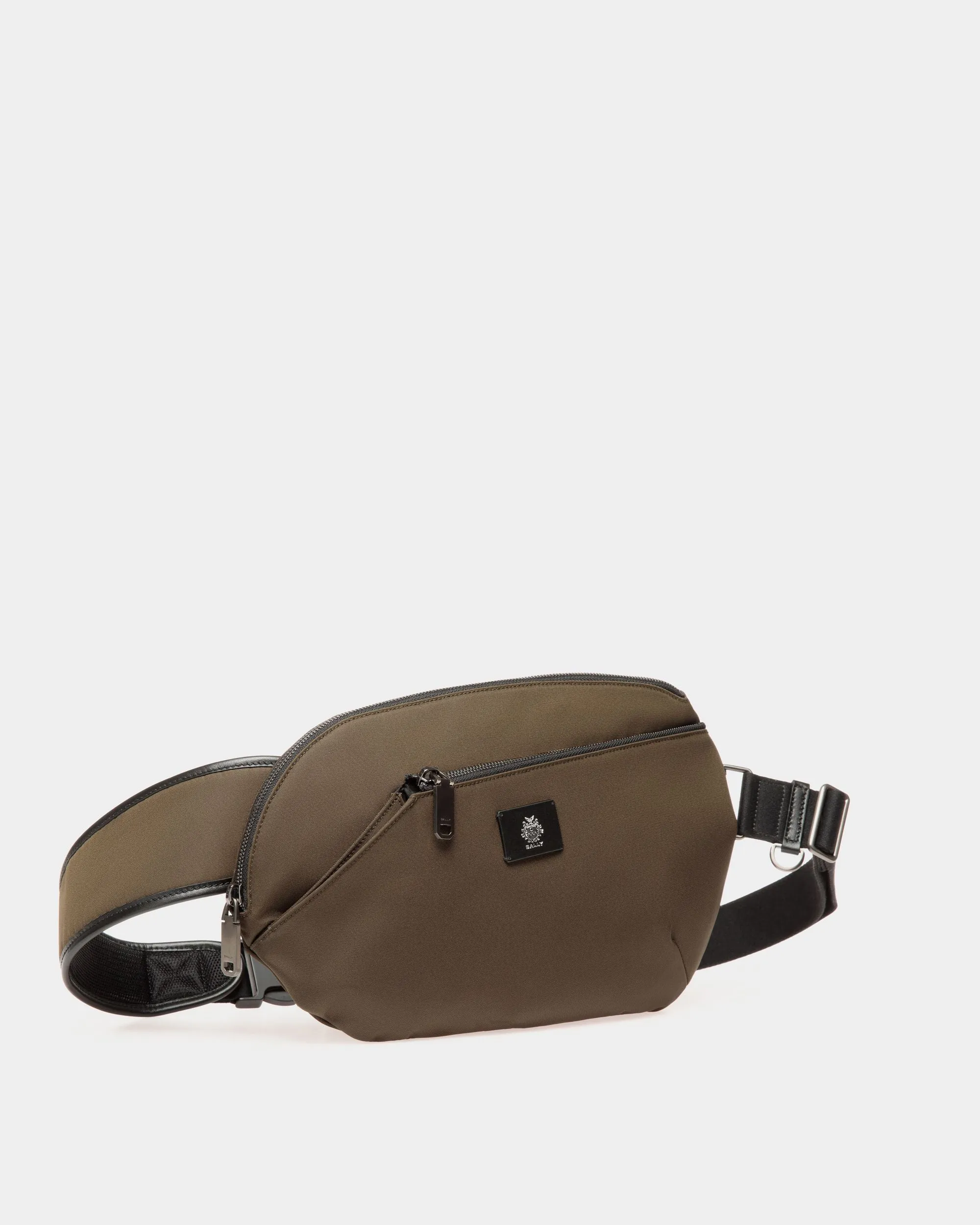 Adrien Brody Travel Collection Crossbody In Military Green Nylon 