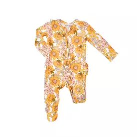 Angel Dear - Sunflower Child Ruffle Zipper Footie