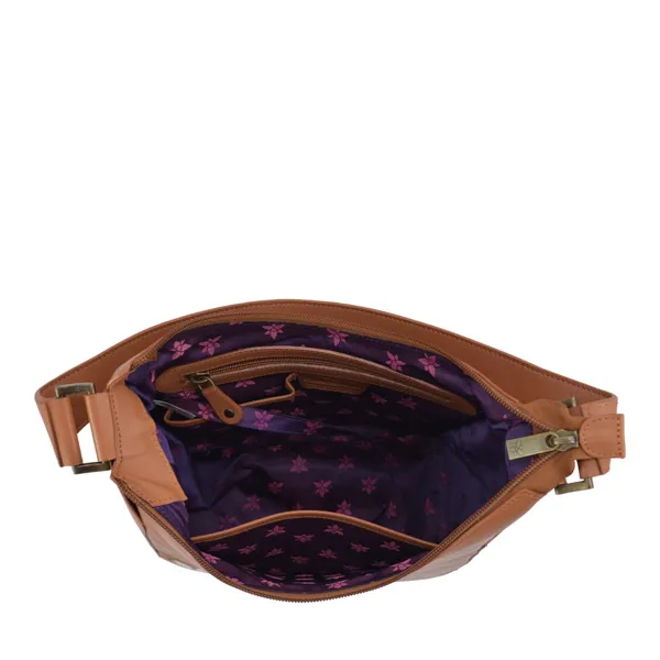 Anuschka Leather Handpainted Handbag: 382-BFY-HNY 