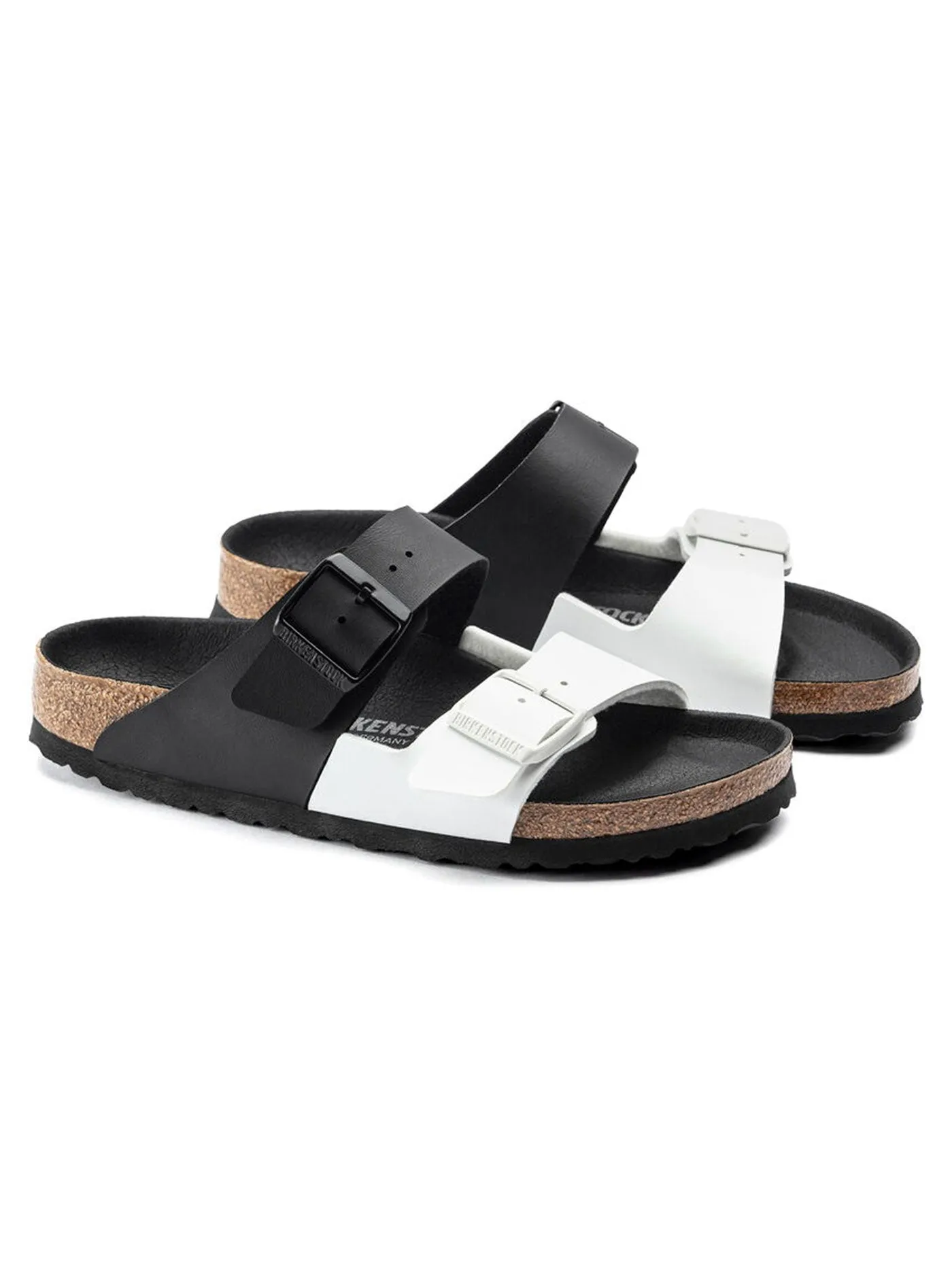 Arizona Split Birko-Flor N Black/White Sandals