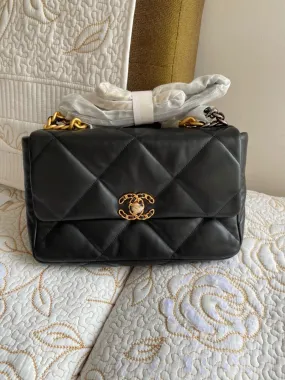 Black 19 Flap Bag