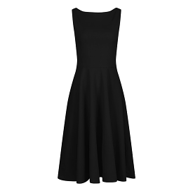 Black Audrey Style 1950s Swing Dress