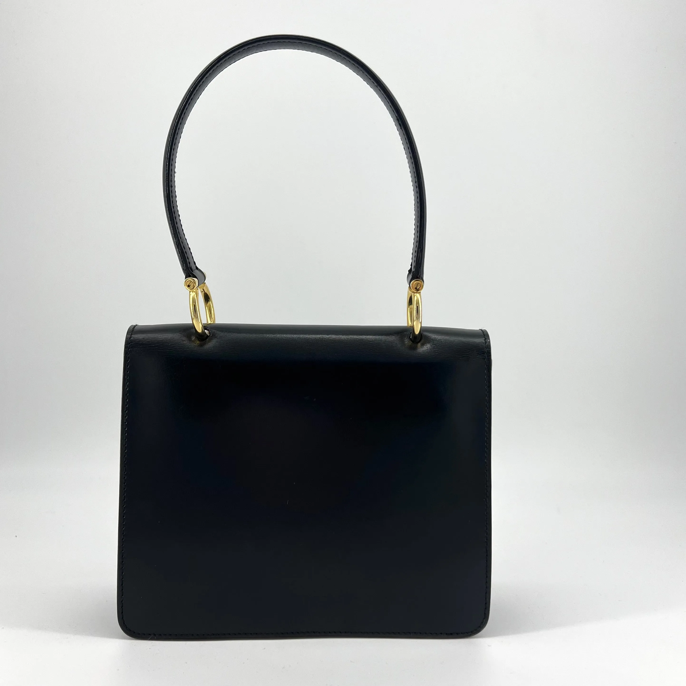 CELINE vintage box leather shoulder bag