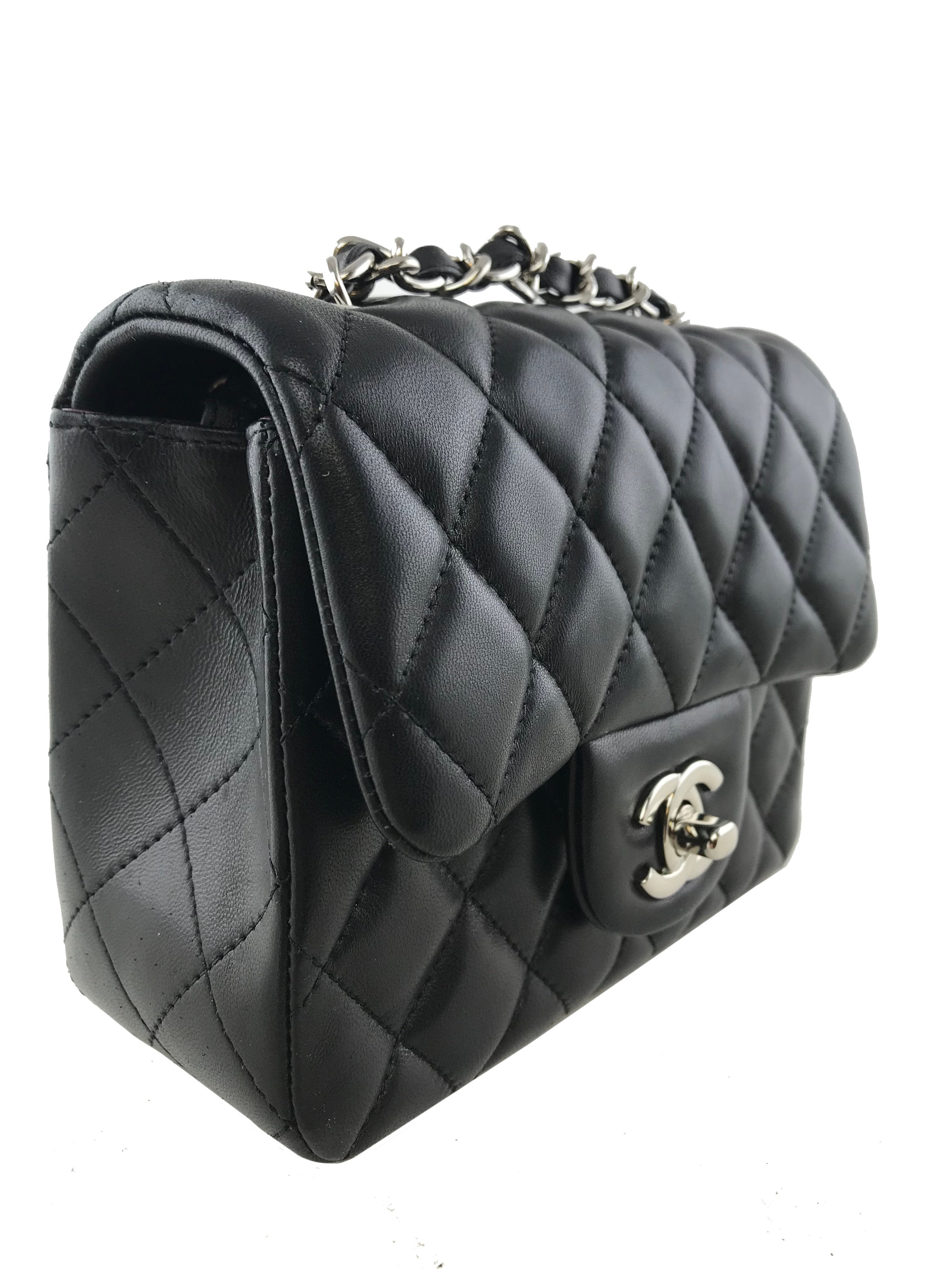 Chanel Quilted Lambskin Mini Square Flap Bag