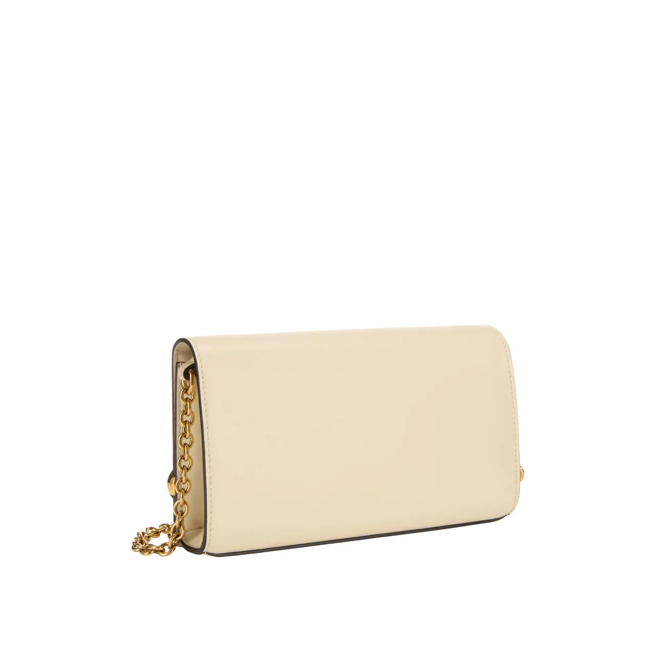 CHLOÉ The Sustainable Edit Logo Chain Crossbody Bag - Sweet Beige