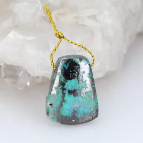 Chrysocolla Pendant Component 27x21mm