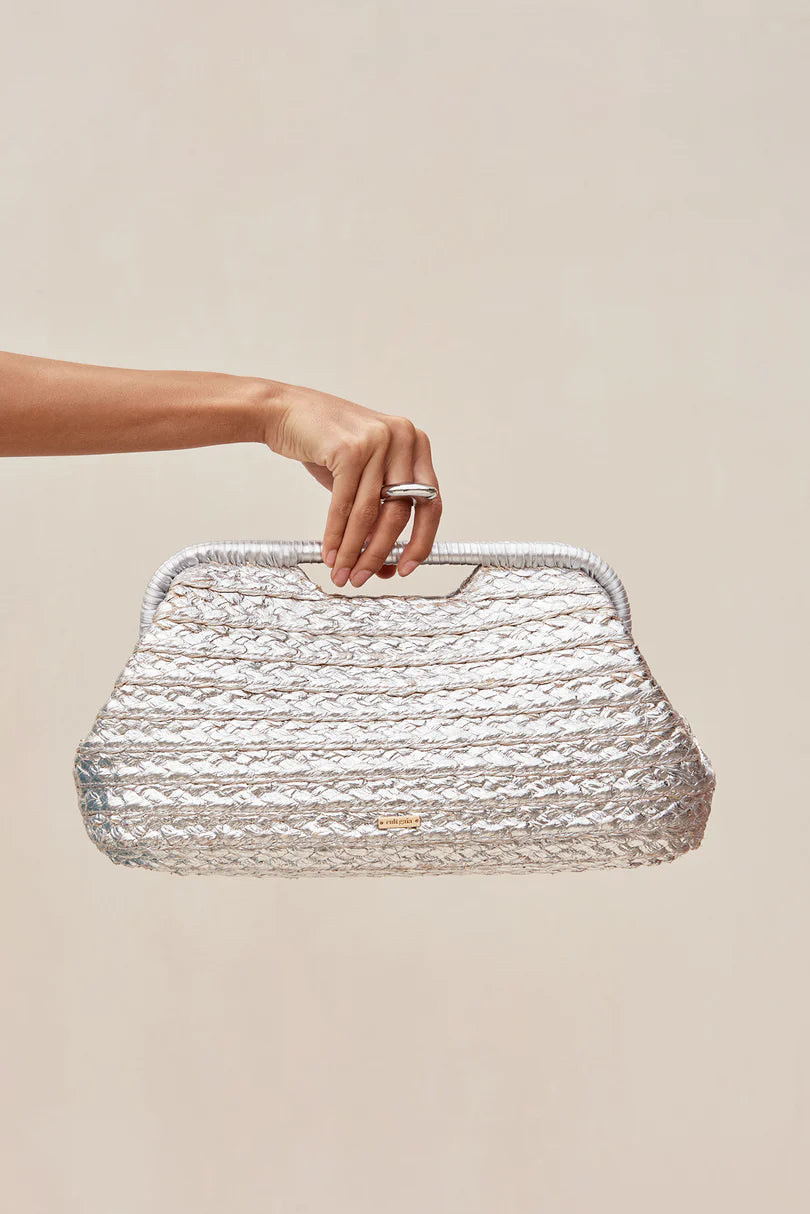 Cult Gaia - Aurora Large Clutch - Silver