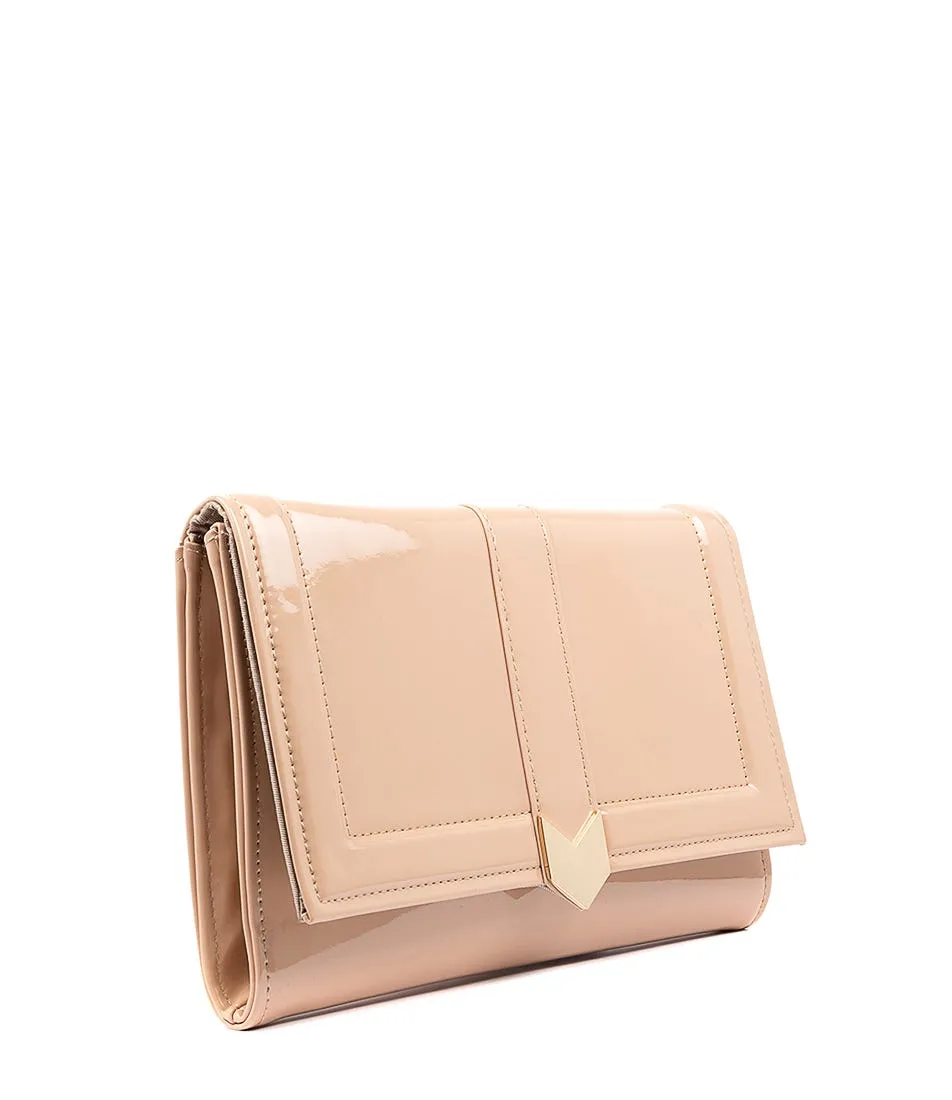 DIANA FERRARI Chante Clutch Nude Patent Smooth