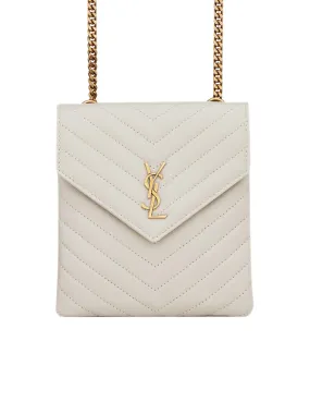 Double Flap Bag in Quilted Lambskin in Blanc Vintage