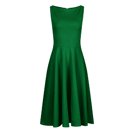 Emerald Green Audrey 1950s Style Swing Dress