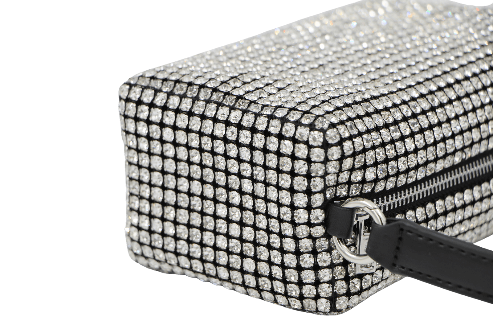 Fabucci Diamante Box Bag with Leather Strap