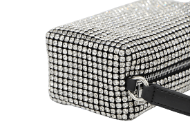 Fabucci Diamante Box Bag with Leather Strap