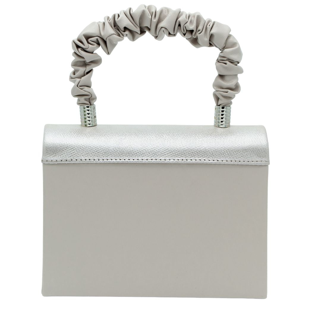 FABUCCI Silver Shimmer Handbag