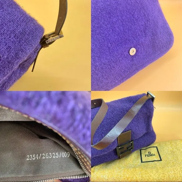 FENDI Wool Mamma baguette Shoulder bag