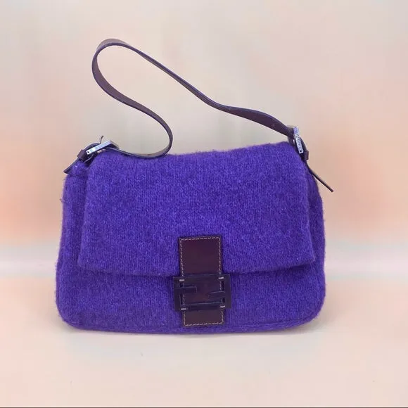 FENDI Wool Mamma baguette Shoulder bag