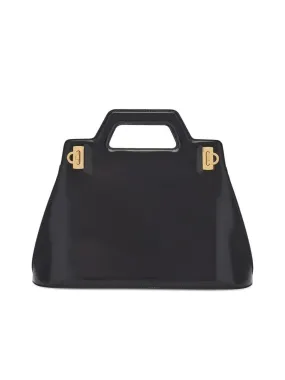 Gancini Leather Handbag