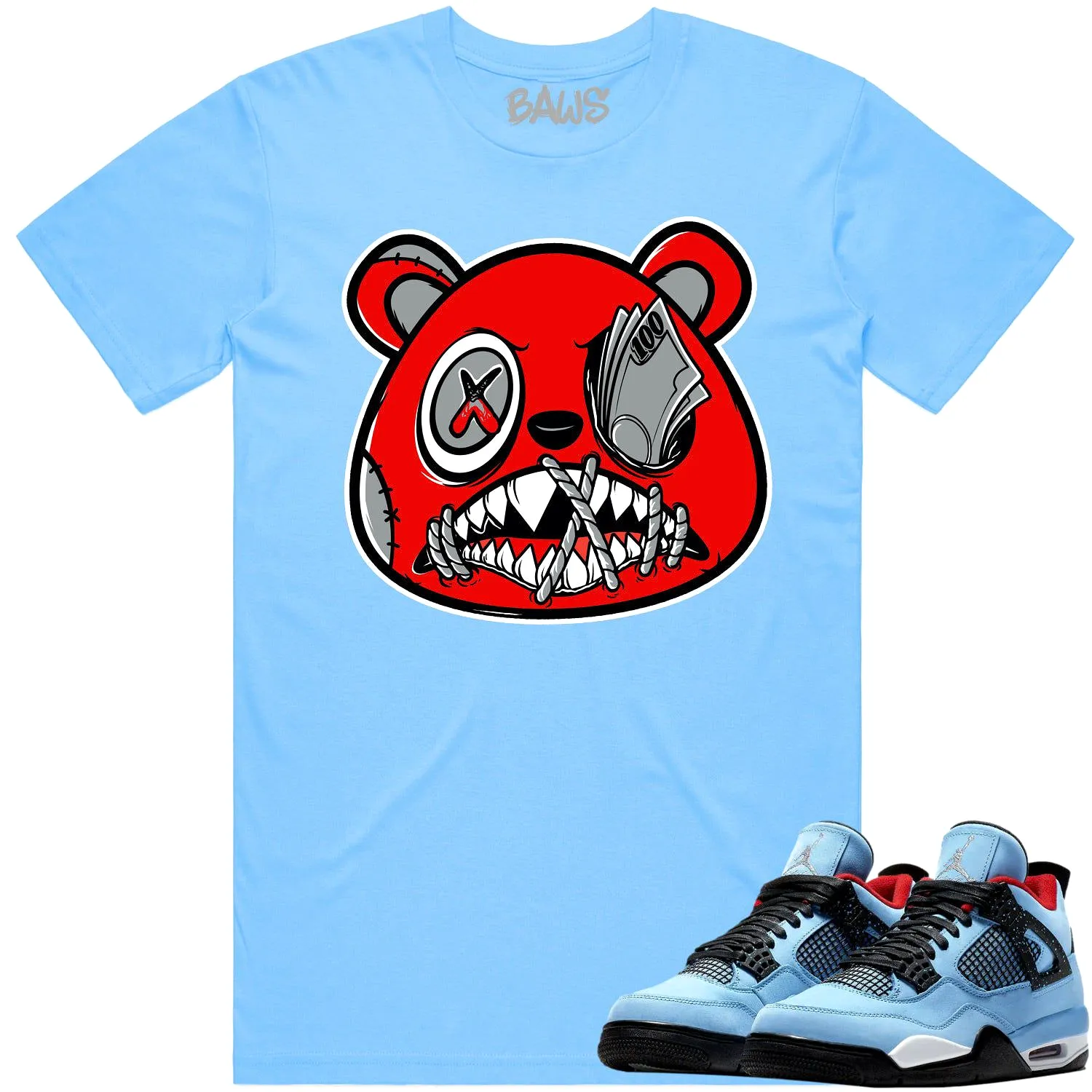 Jordan 4 Cactus Jack 4s Shirt to Match - ANGRY MONEY TALKS BAWS