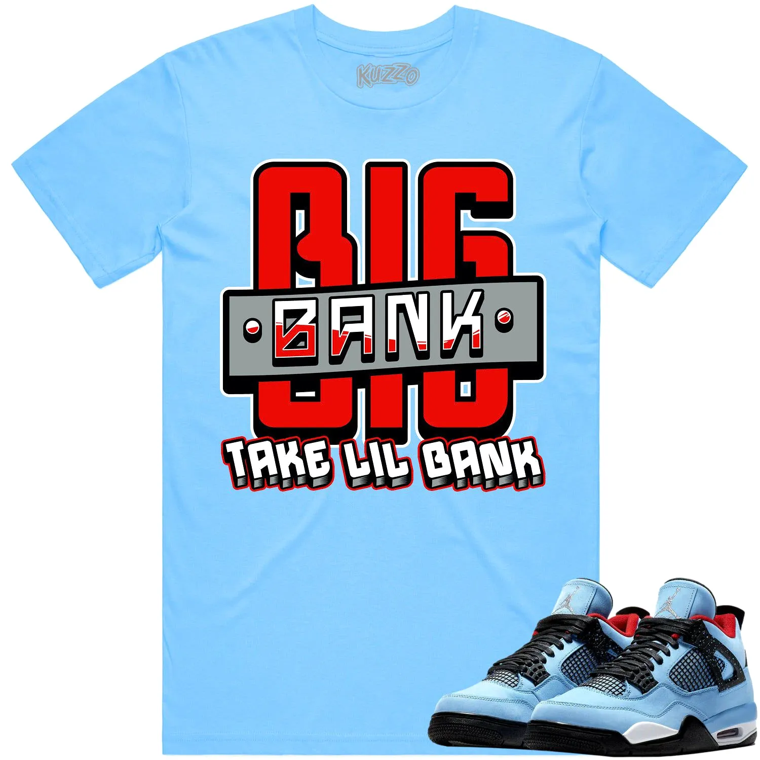 Jordan 4 Cactus Jack 4s Shirt to Match - RED BIG BANK