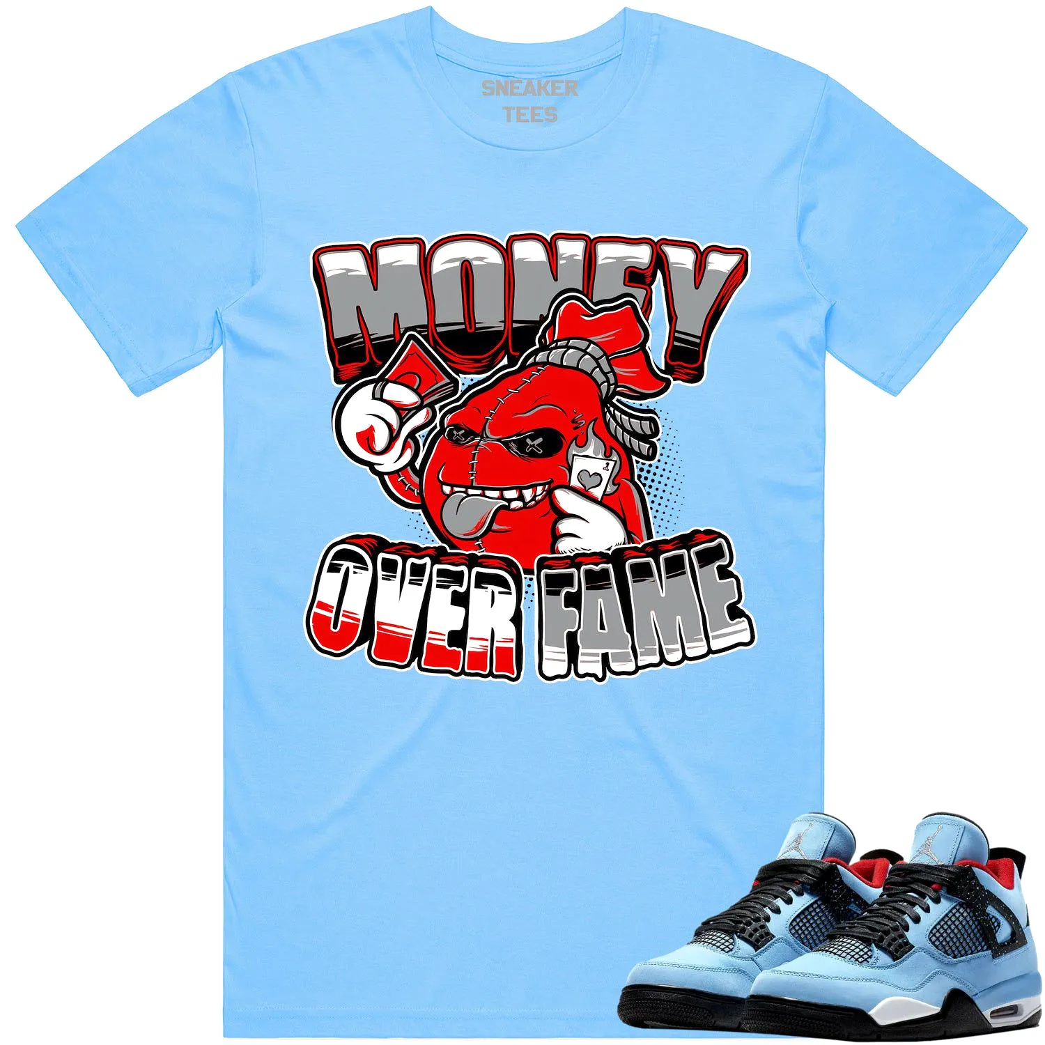 Jordan 4 Cactus Jack 4s Shirt to Match - RED MOF