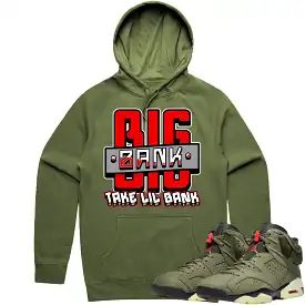 Jordan 6 Cactus Jack 6s Hoodie to Match - RED BIG BANK