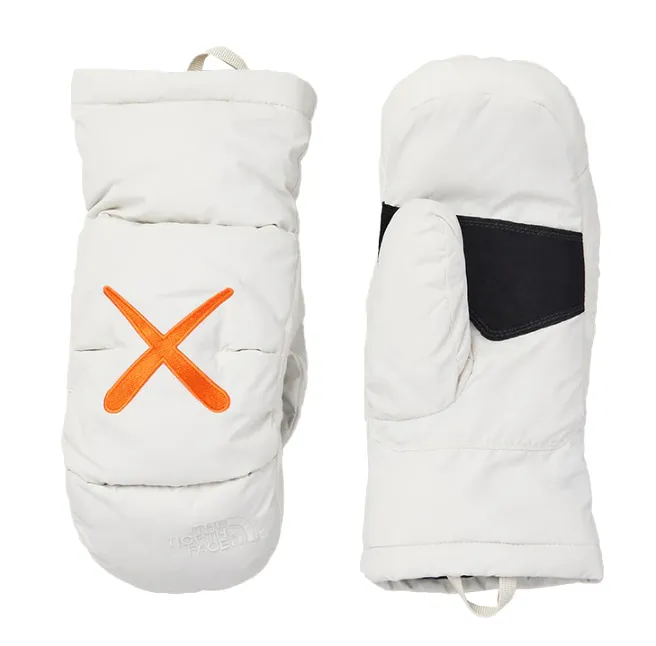 KAWS x The North Face Gloves White