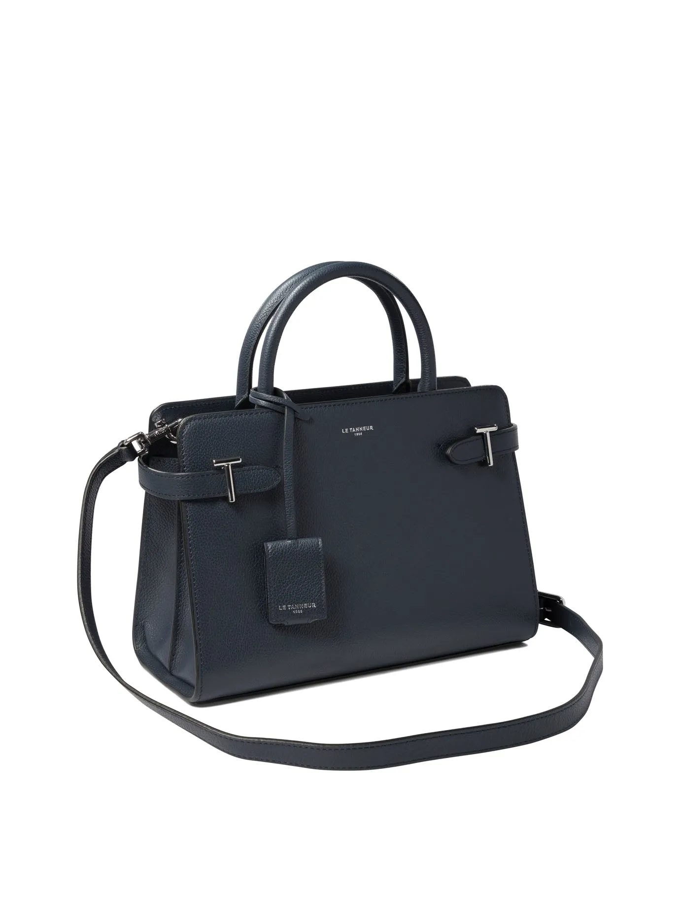 LE TANNEUR EMILIE Mini Leather Handbag in Blue