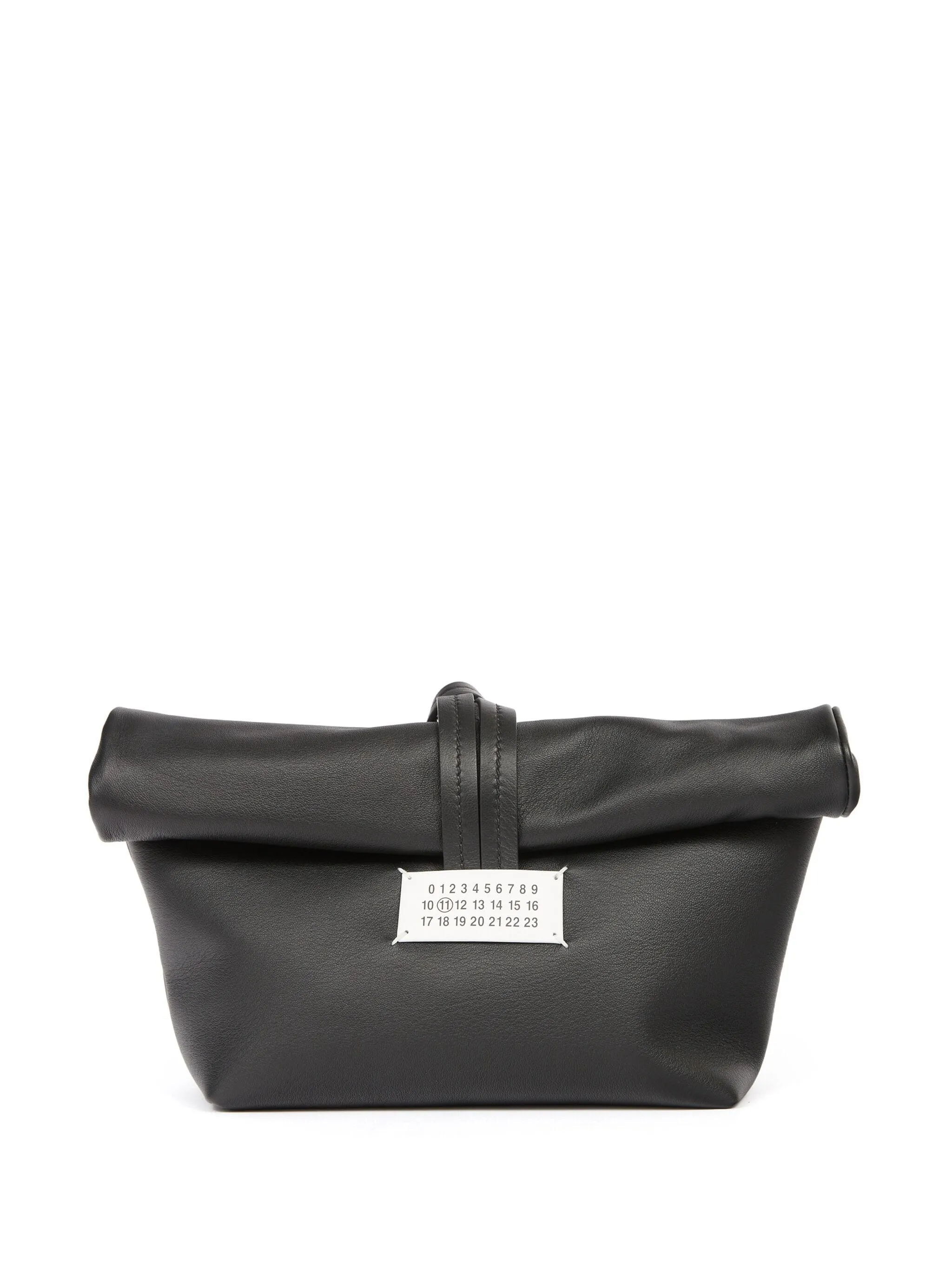 Leather Clutch Bag - Black