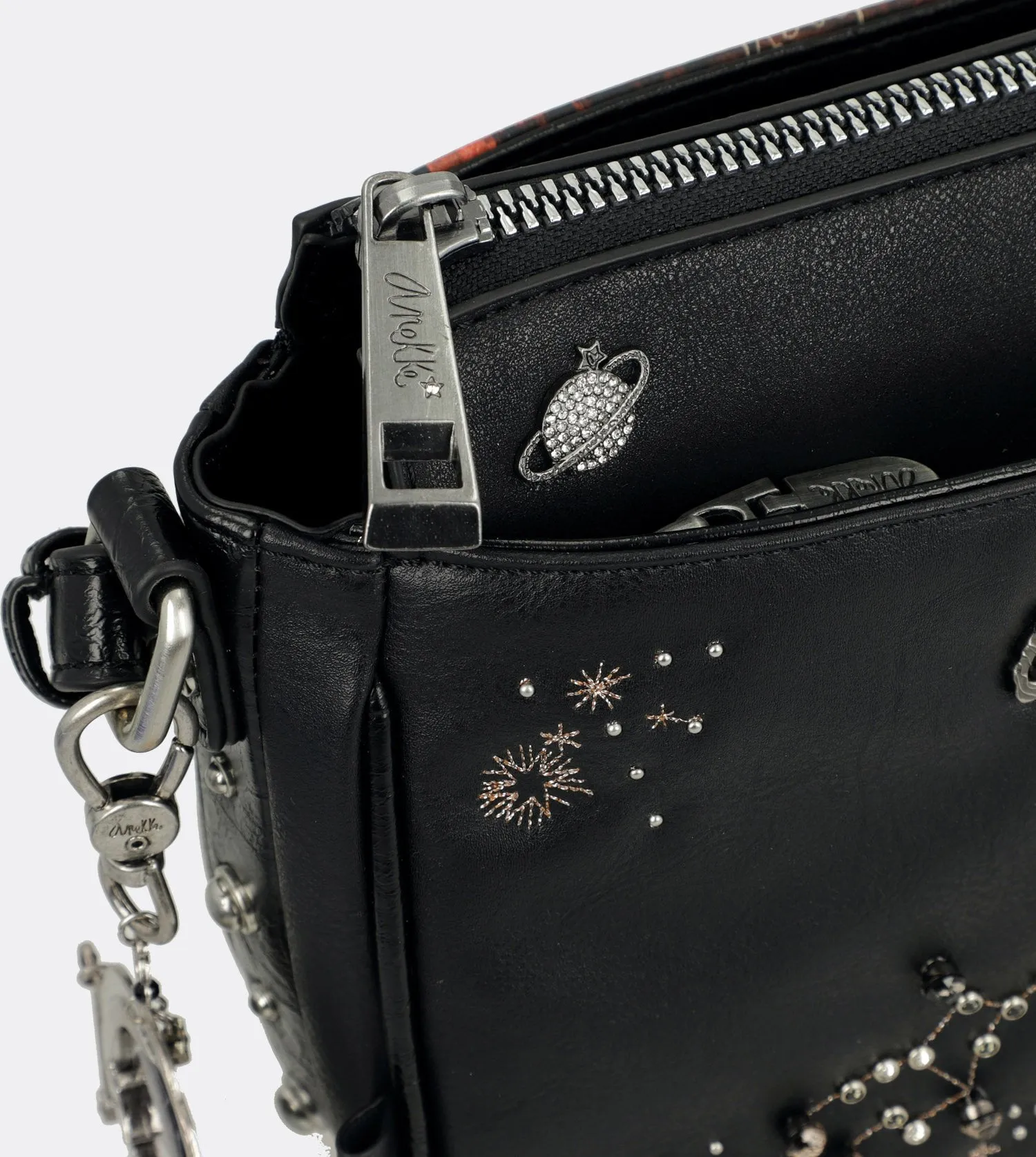 Lovely spirit embroidered crossbody bag