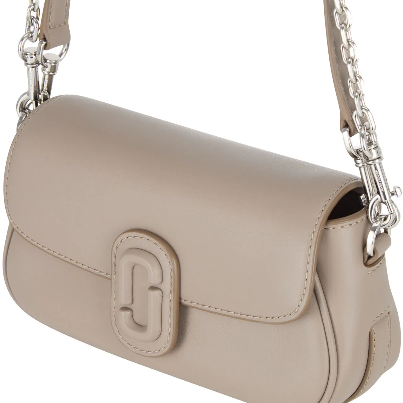 MARC JACOBS The Leather Clover Shoulder Bag - Cement