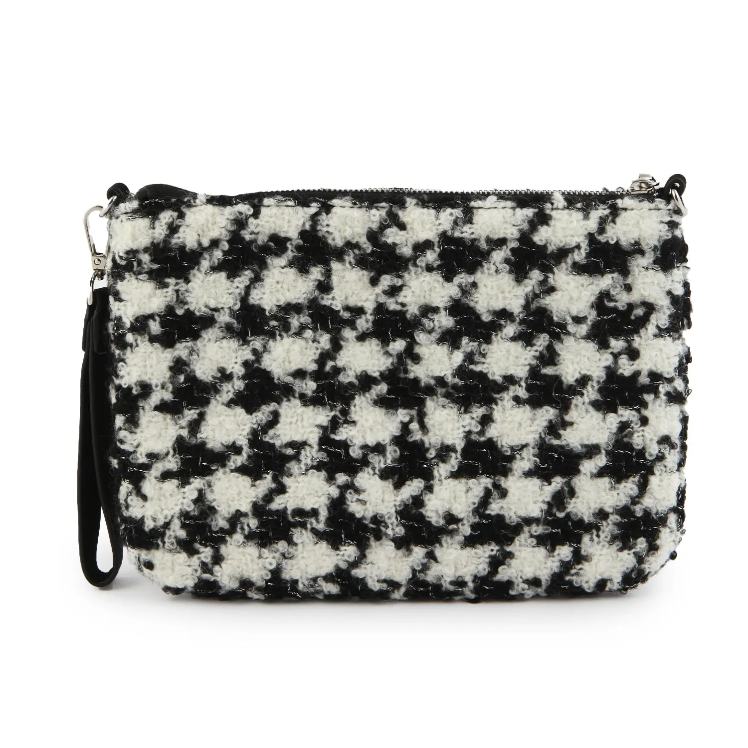 Mc2 Saint Barth White And Black Parisienne Pied De Poule Handbag