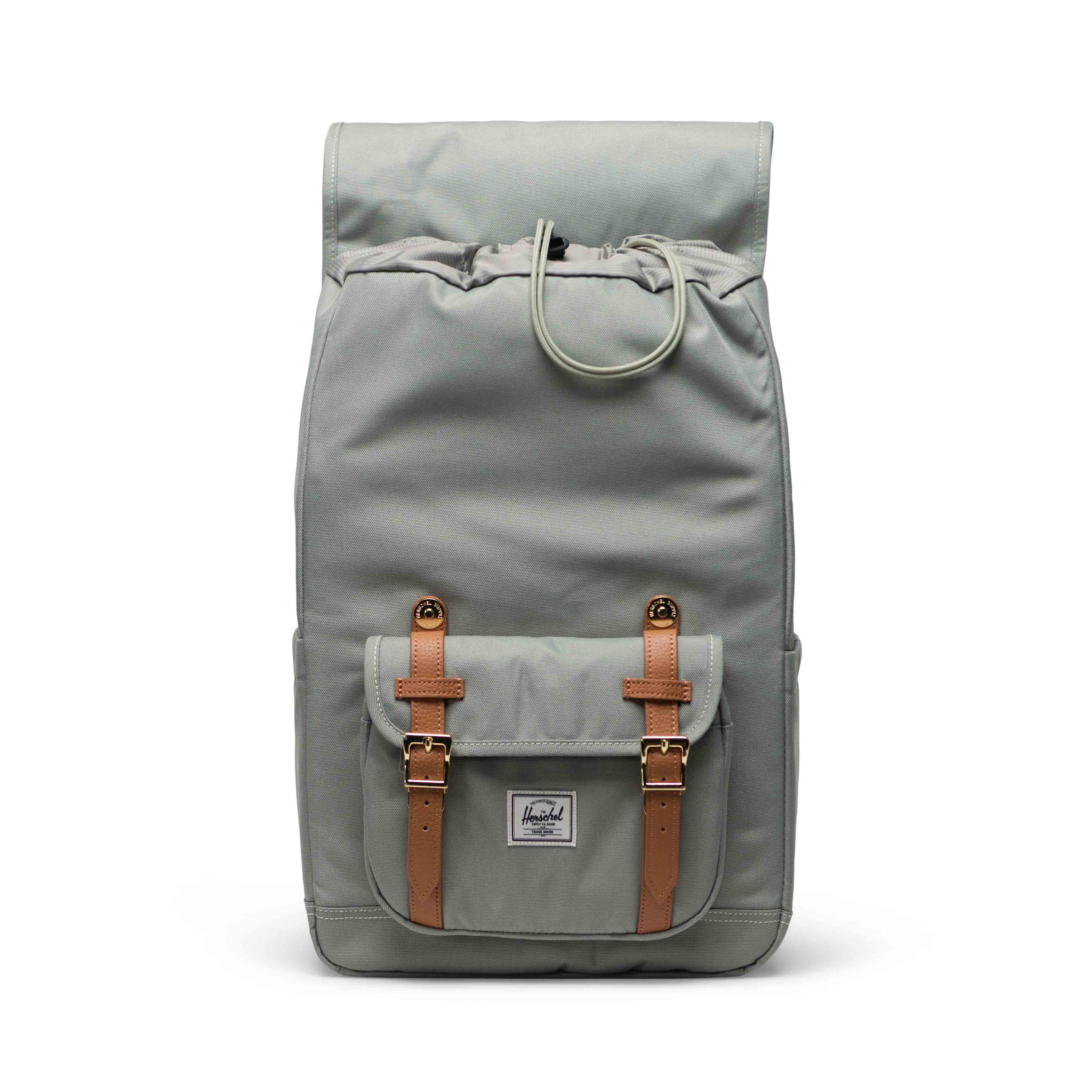 Mochila Herschel Little America Mid Seagrass/White Stitch