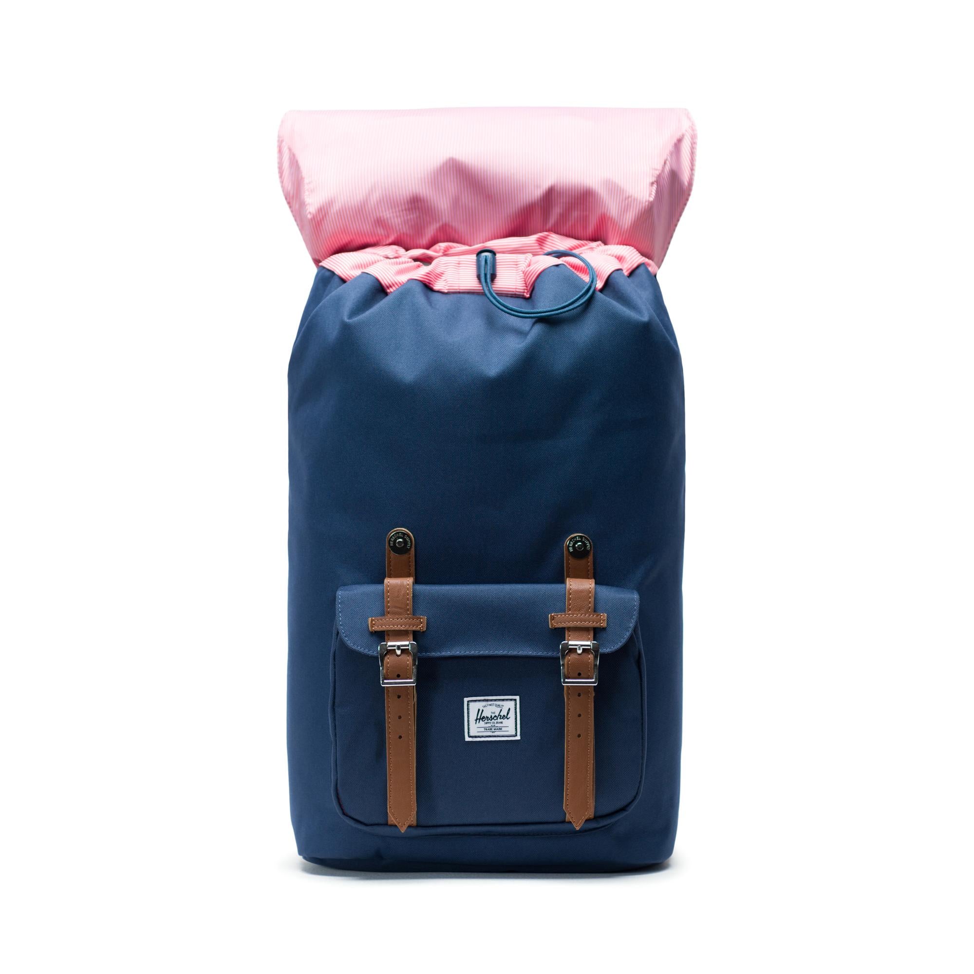 Mochila Herschel Little America Navy/Tan Synthetic Leather