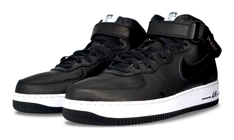 Nike Air Force 1 Mid Stussy Black White