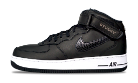 Nike Air Force 1 Mid Stussy Black White