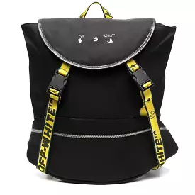 Off-White Industrial Logo Black Yellow Backpack