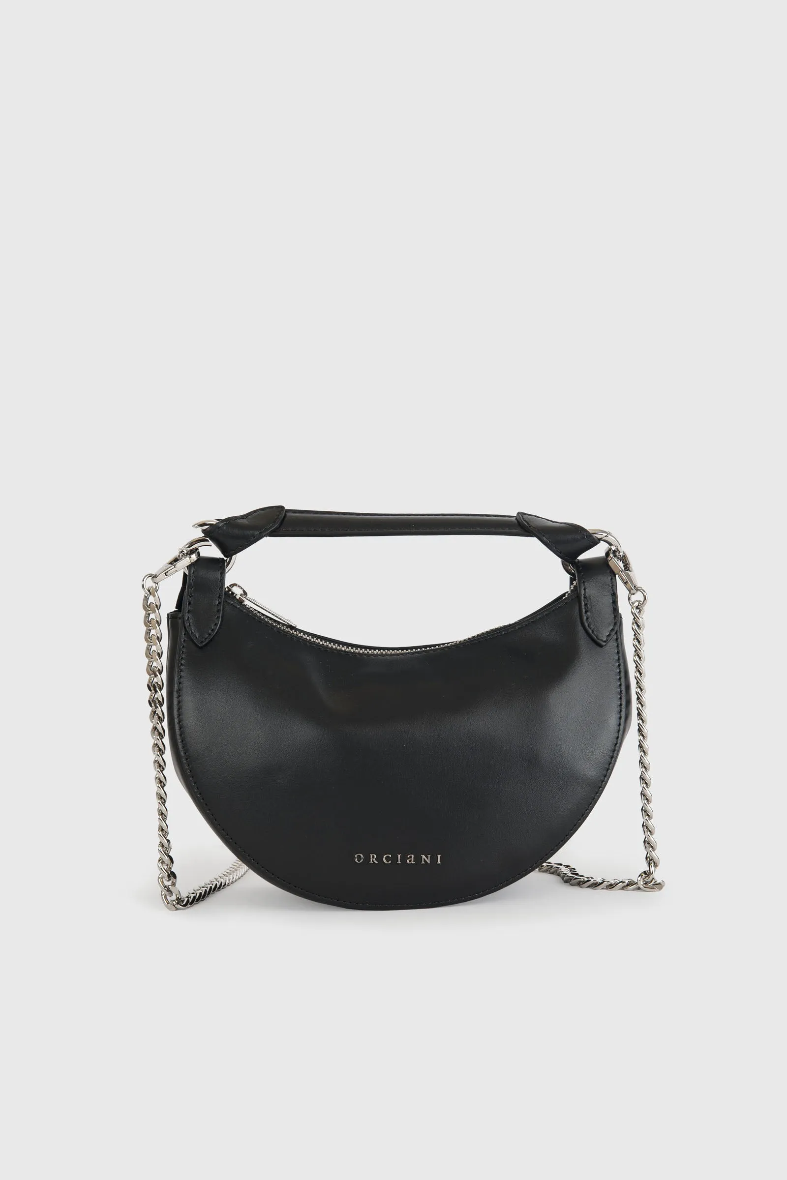 Orciani Mini Bag Dumpling Vanity Pelle Nero