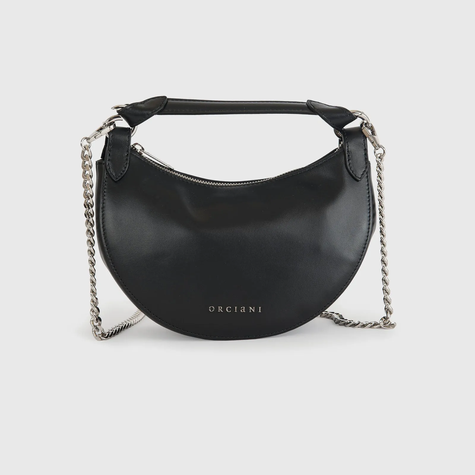 Orciani Mini Bag Dumpling Vanity Pelle Nero