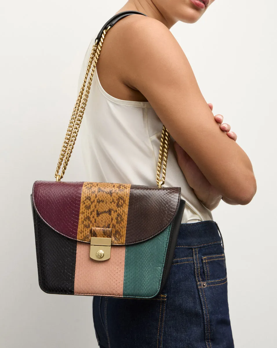 Patchwork Double Link Flap Bag