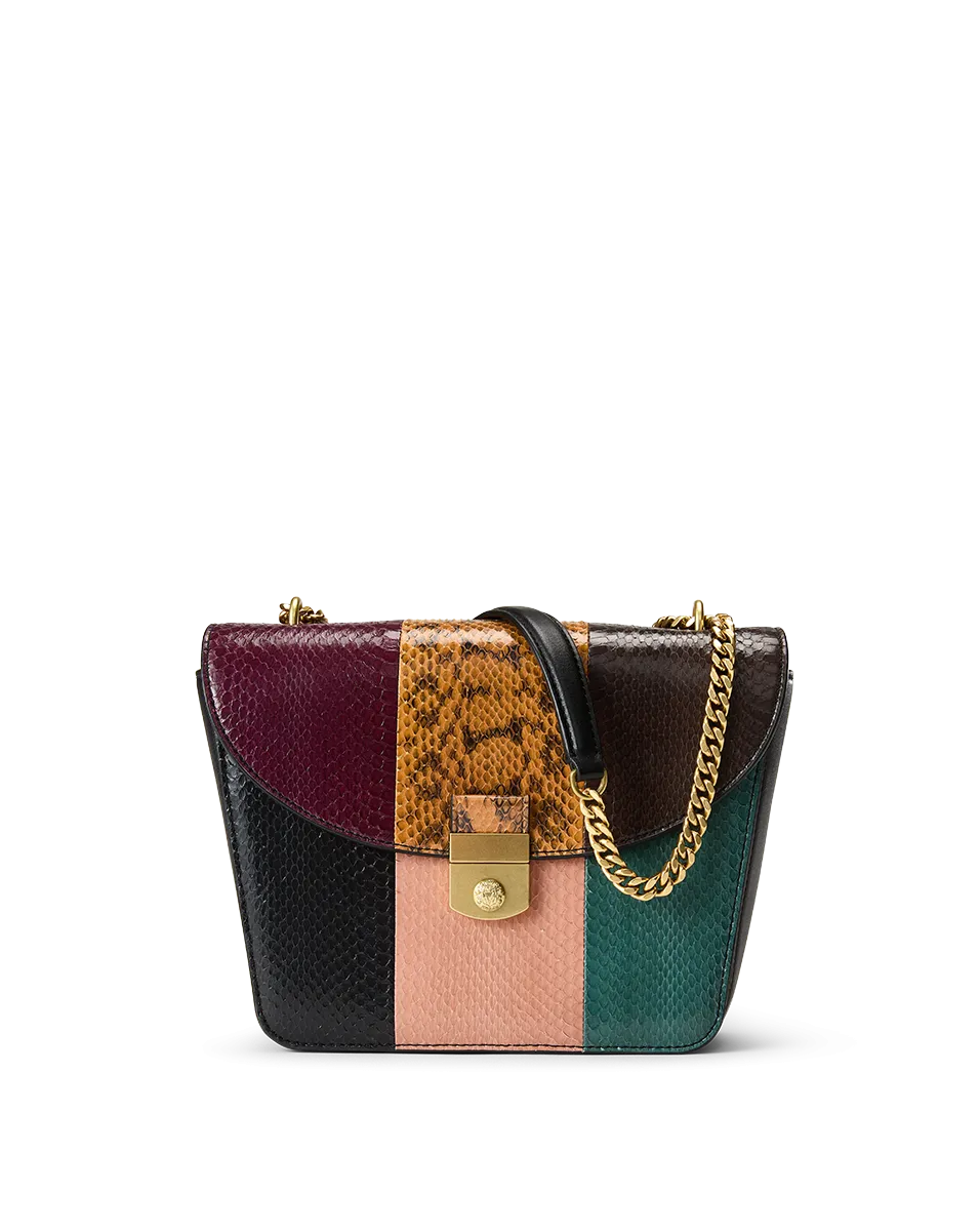 Patchwork Double Link Flap Bag