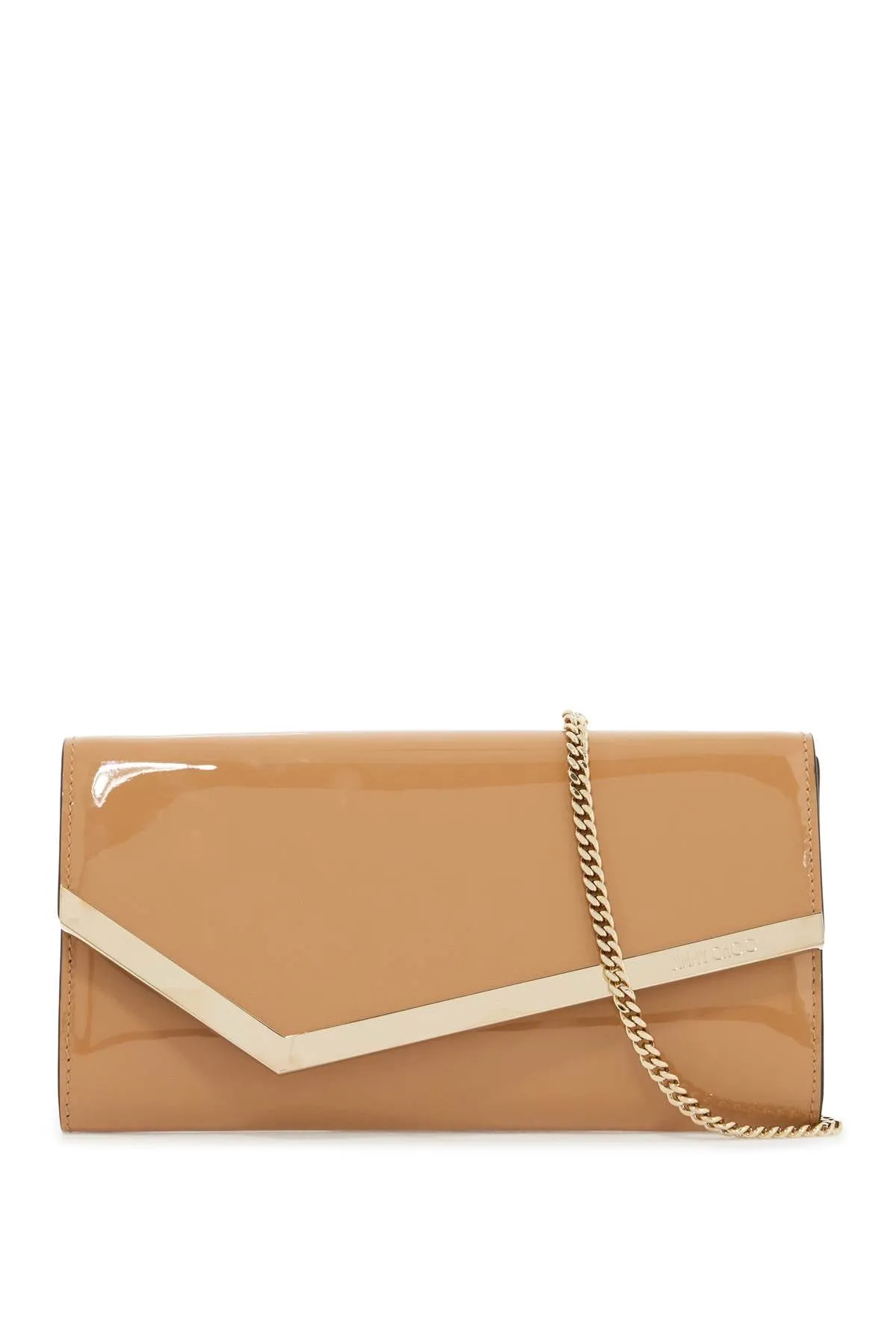 patent leather emmie clutch EMMIE PAT BISCUIT LIGHT GOLD