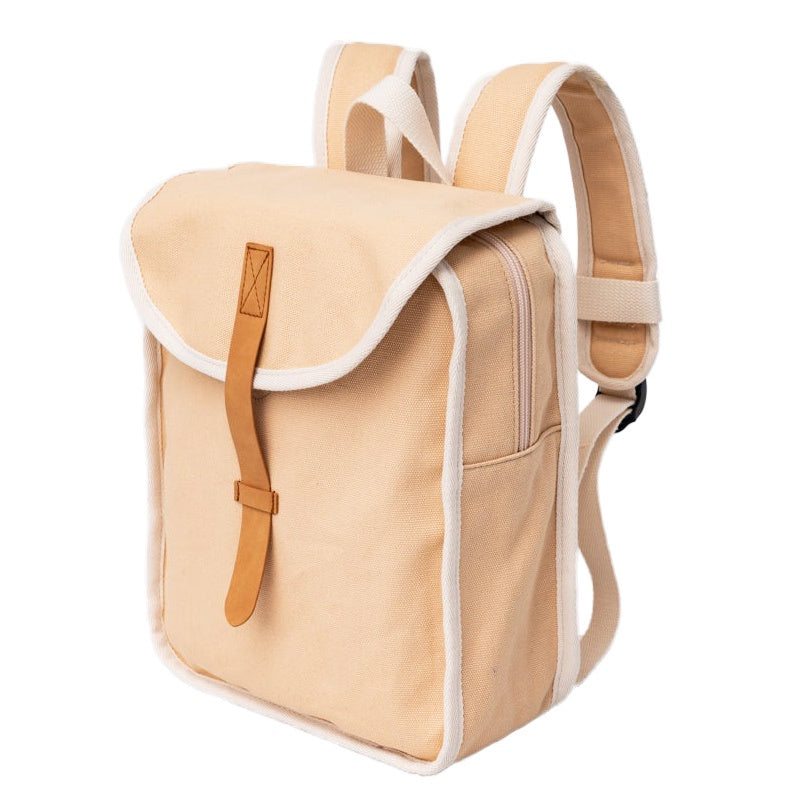 Petit Monkey Recycled Cotton Backpack - Nougat