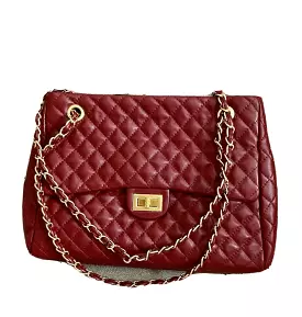 Quilted Lambskin Leather Shoulder Bag