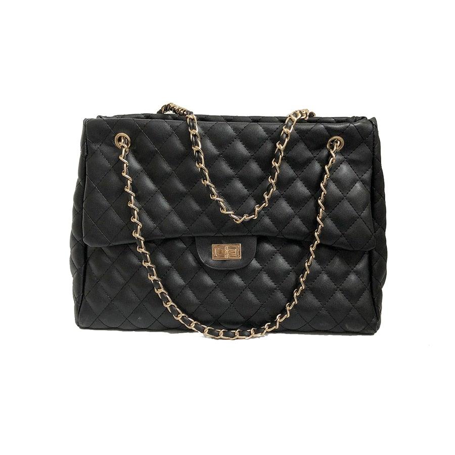 Quilted Lambskin Leather Shoulder Bag