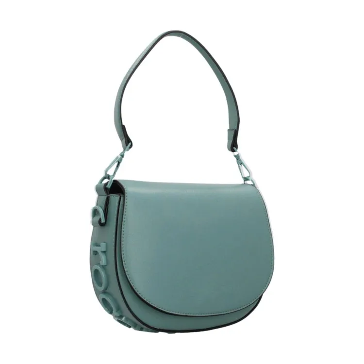 RoccoBarocco 10902 NINA Flap Bag Borsa a Mano Donna in Ecopelle Sky Blue