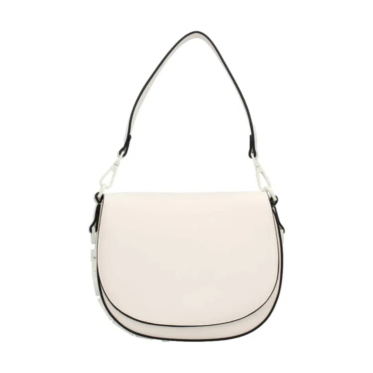 RoccoBarocco 10902 NINA Flap Bag Borsa a Mano Donna in Ecopelle White