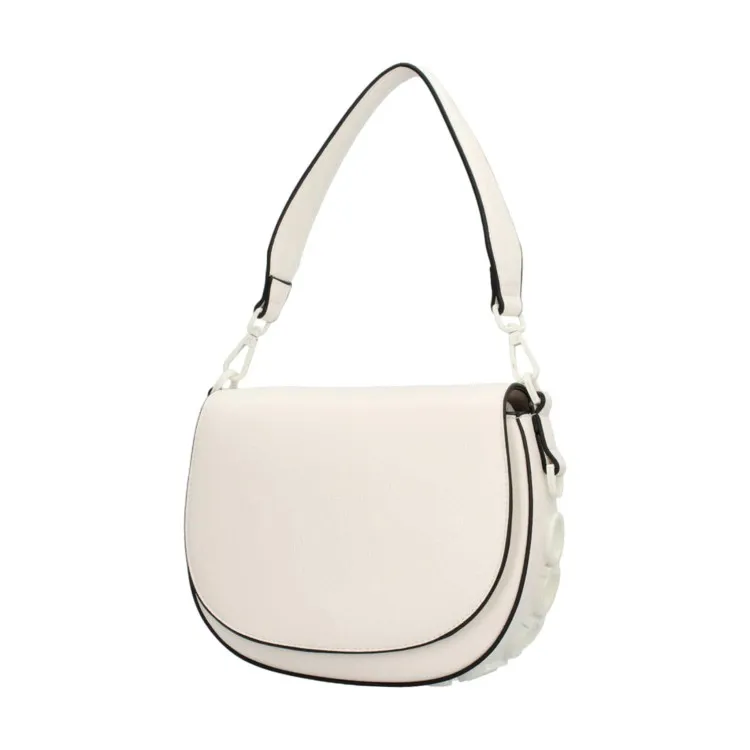 RoccoBarocco 10902 NINA Flap Bag Borsa a Mano Donna in Ecopelle White