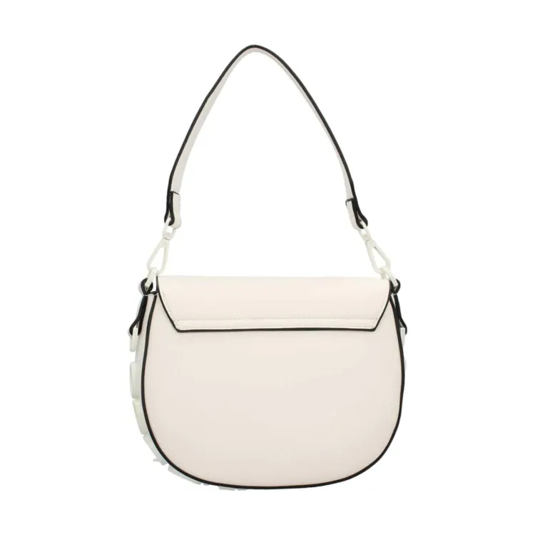 RoccoBarocco 10902 NINA Flap Bag Borsa a Mano Donna in Ecopelle White