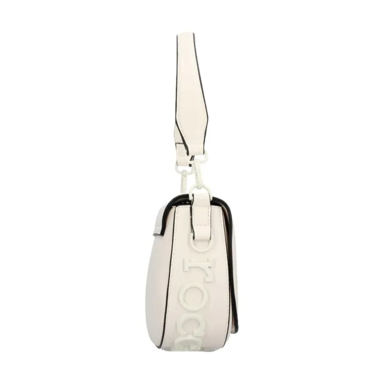 RoccoBarocco 10902 NINA Flap Bag Borsa a Mano Donna in Ecopelle White